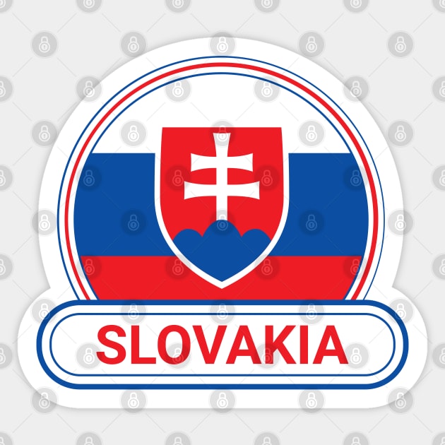 Slovakia Country Badge - Slovakia Flag Sticker by Yesteeyear